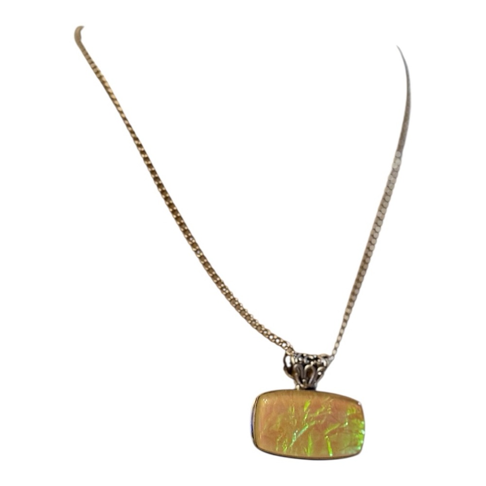 Australian Opal Triplet Pendant Necklace